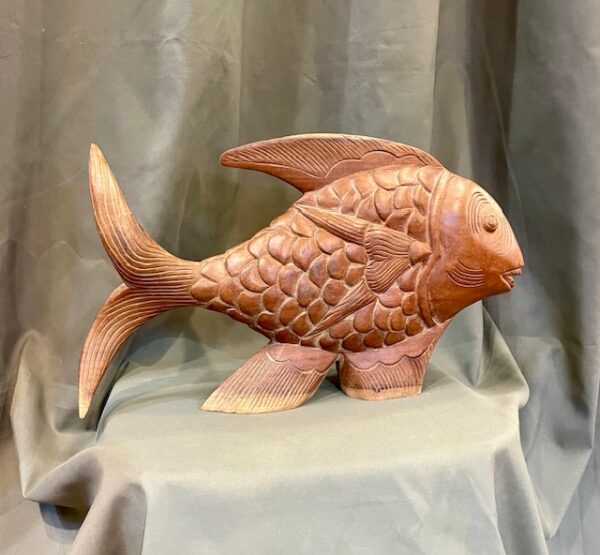 Hand Carved Boxwood Carp