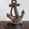 Contemporary Head and Shoulders Sculpture Vintage Cast Iron Anchor Door Stop