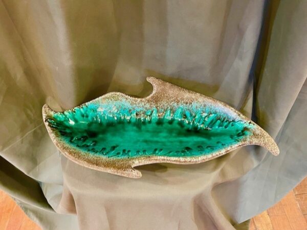 Large Ceramic Dish Turquoise