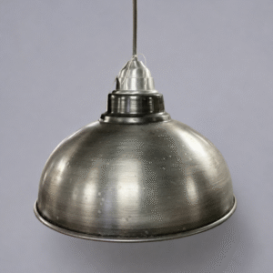 Industrial Brushed Metal Dome Pendant