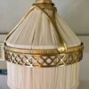 Contemporary Fabric Brass Pendant Light