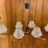 Mid Century French Steel Brass Pendant 6 Light