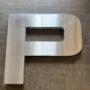 Vintage Aluminium Letter P Signage