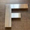 Vintage Aluminium Letter F
