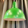 Industrial Dome Pendant Green