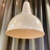Vintage Industrial Style Cream Painted Pendant