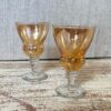 Mid Century Aperitif Glasses Amber