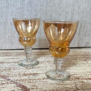 Mid Century Aperitif Glasses Amber