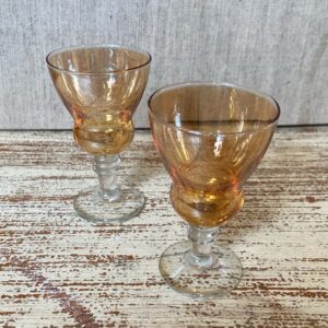 Mid Century Aperitif Glasses Amber
