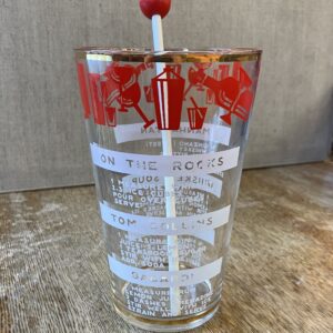 Mid Century Cocktail Making Glass