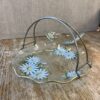 Mid Century Glass Floral Tray