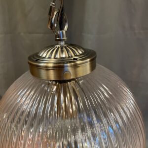 Ribbed Glass Globe