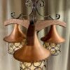French Wrought Iron + Oak Pendant