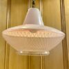 1950s Dusky Pink Glass Pendant