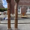 French Carved Teak Columns