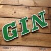 Vintage Green 'Gin' Lettering