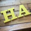 Vintage Metal 'HA' Letters