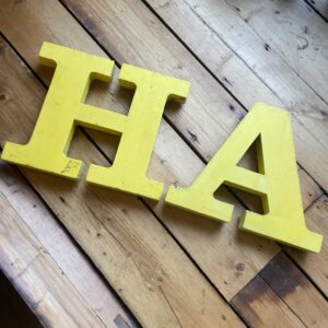 Vintage Metal 'HA' Letters