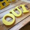 VINTAGE METAL LETTERS OUI