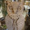 Vintage Handmade Wooden Owl Sculpture