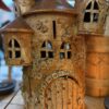 Vintage French Ceramic Castle Lamp