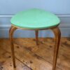 Vintage Bentwood Green Topped Stool