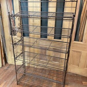 Vintage French Iron Bakers Rack