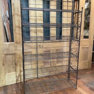 Vintage French Iron Bakers Rack