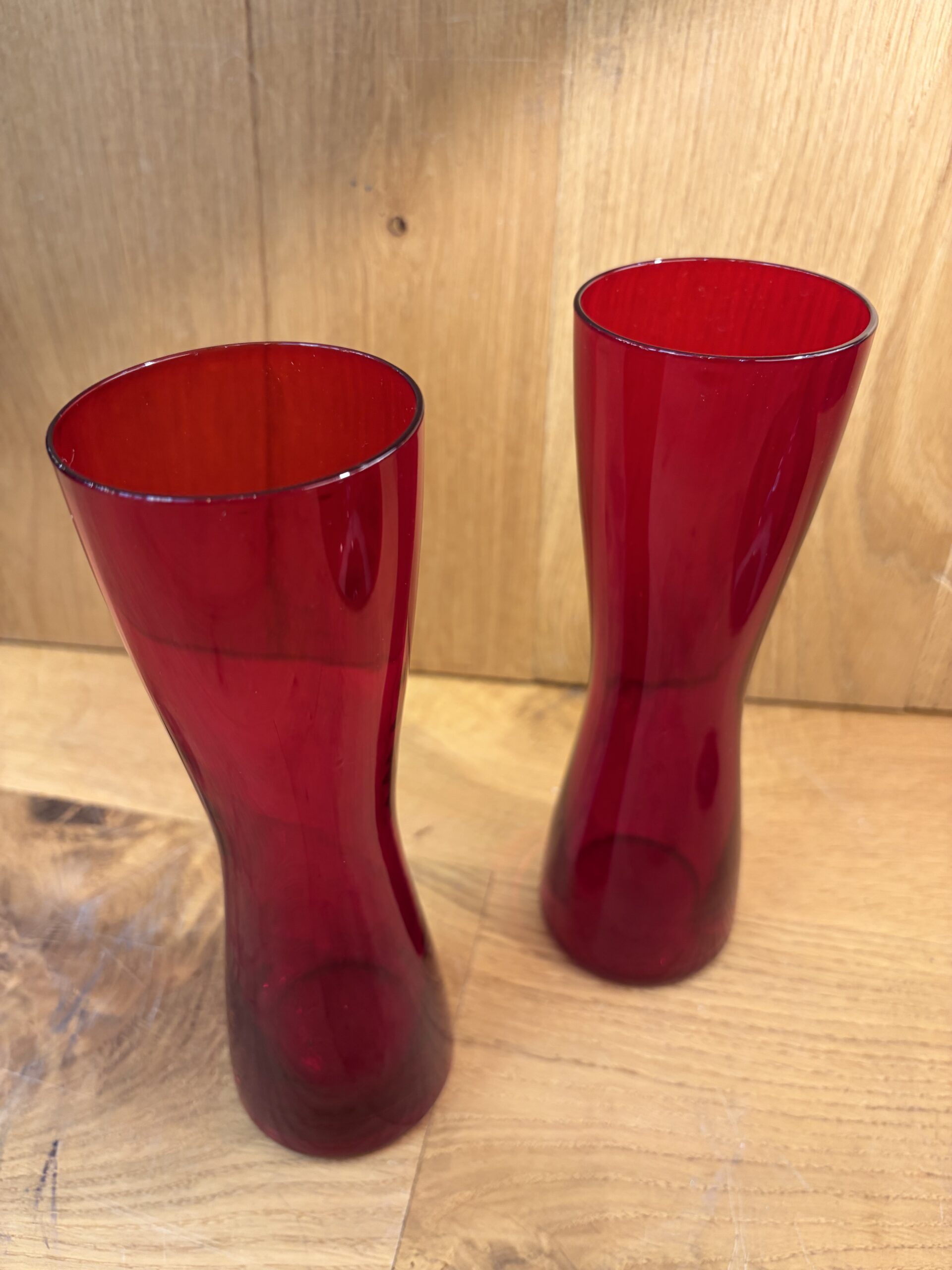 Mid Century Whitefriars Soda Glass Pair Mid Century Whitefriars Soda Glass Pair