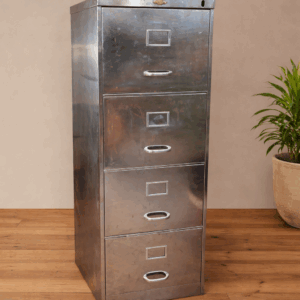 Vintage Art Metal London Filing Cabinet