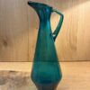 Mid Century Teal Glass Jug