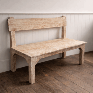 Rustic Wooden Teak Bench