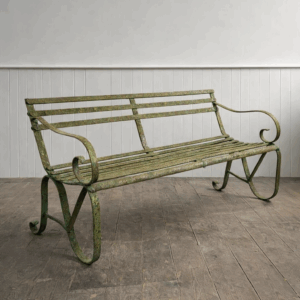 19th Century Wrought Iron Bench