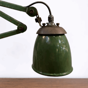 1950s Machinist Lamp in Green