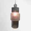 Contemporary Smoked Glass Cylinder Pendant