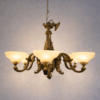 Antique Baroque 6 Arm Chandelier