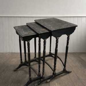 Chinoiserie Ebonised Table Nest