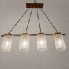 Mid Century Scandinavian 4 Shade Pendant
