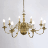 Vintage Flemish Brass Chandelier