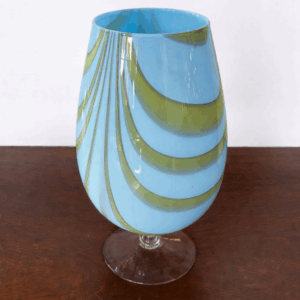 Mid Century Candy Swirl Vase