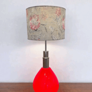 Italian Red Murano Glass Table Lamp