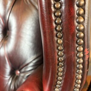 Vintage Queen Anne Chesterfield Armchair