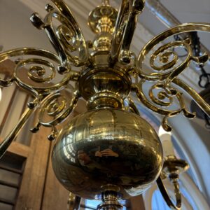 Vintage Flemish Brass Chandelier