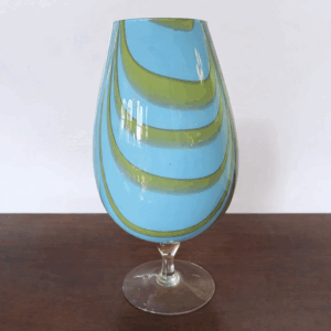 Mid Century Candy Swirl Vase