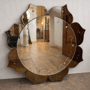 Art Deco Flower Shaped Mirror