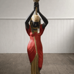 Vintage Ornamental Cleopatra Statue Lamp