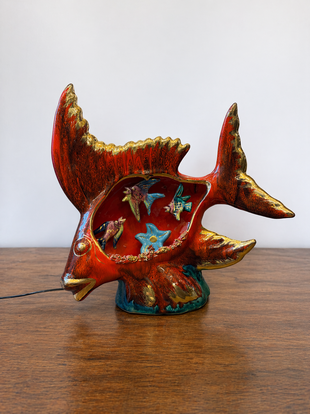 Mid Century Vallauris Fish Lamp