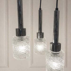 1970s Cascade Three Shade Pendant