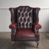 Vintage Queen Anne Chesterfield Armchair