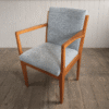 Mid Century Reupholstered Teak Dining Chair